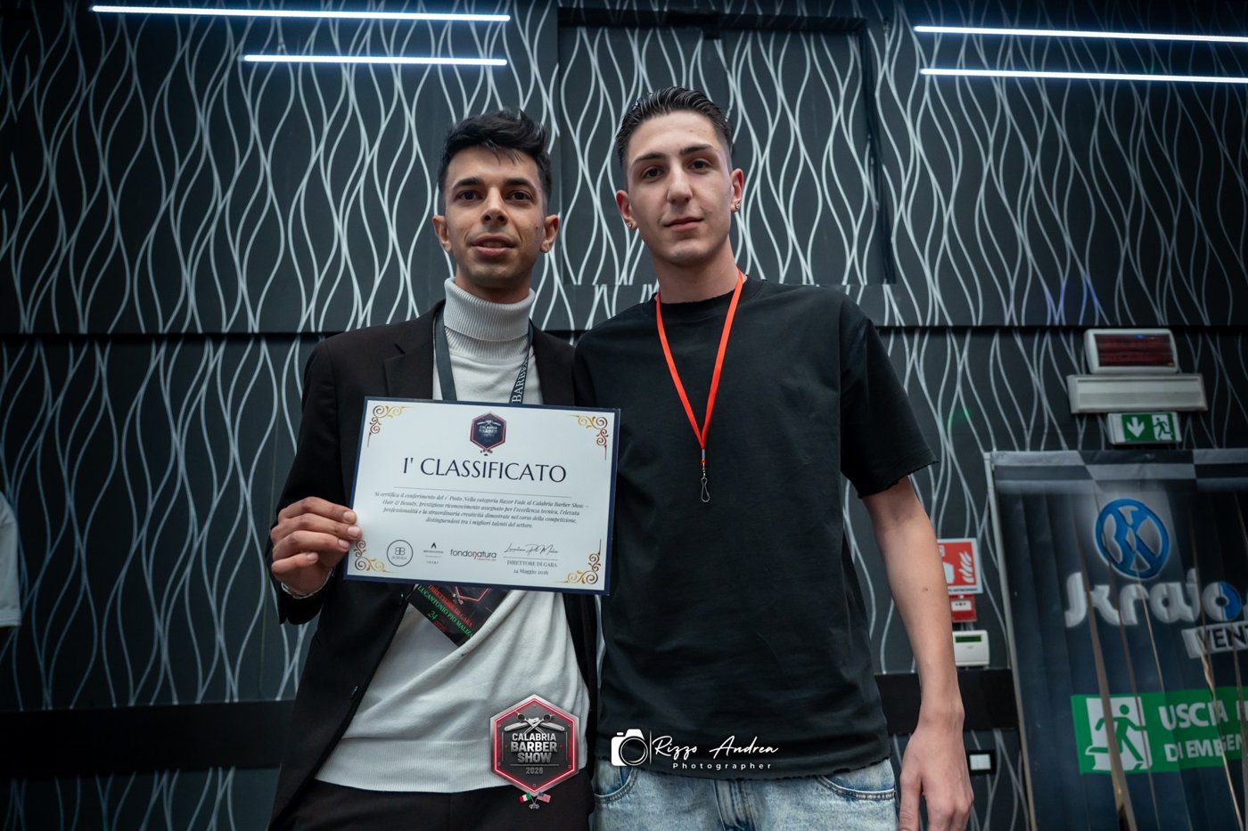 Luigi D'Ambrosio — 1° classificato Curly Fade, Calabria Barber Show 2026
